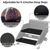 RV Steps Cover, Wrap Around Camper Stair Rug,Trailer Step Carpet,18 Inch Wide ,Charcoal
