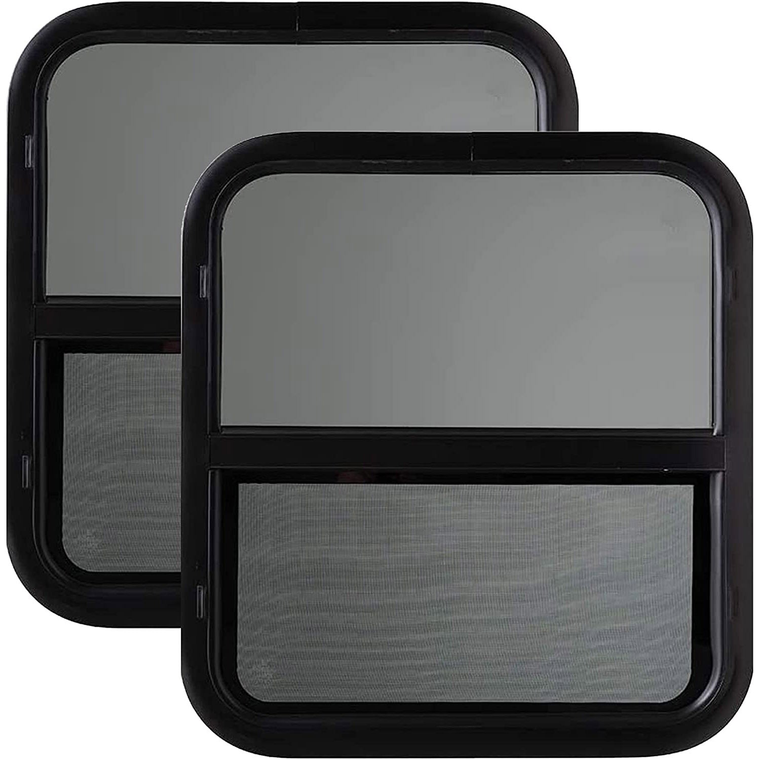 RV Murts Replacement RV Windows,24"W x 22"H DOT Certification Qualified Horizontal Slide RV Windows,1-3/4’’Wall Thickness