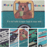 Happy Camper Funny Door Mat Rug Welcome Mat for Front Door, RV Camper Door Mat Outdoor