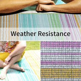 Stripes Outdoor Rugs for Patios, Outdoor Patio Rugs, Outdoor Area Rug for Patio Clearance, All Weather Outdoor Carpet for Front Porch