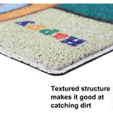 Happy Camper Funny Door Mat Rug Welcome Mat for Front Door, RV Camper Door Mat Outdoor