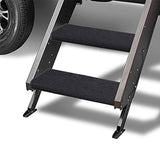RV Steps Cover, Wrap Around Camper Stair Rug,Trailer Step Carpet,18 Inch Wide ,Charcoal