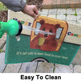 Happy Camper Funny Door Mat Rug Welcome Mat for Front Door, RV Camper Door Mat Outdoor