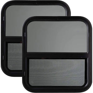 RV Murts Replacement RV Windows,24"W x 22"H DOT Certification Qualified Horizontal Slide RV Windows,1-3/4’’Wall Thickness