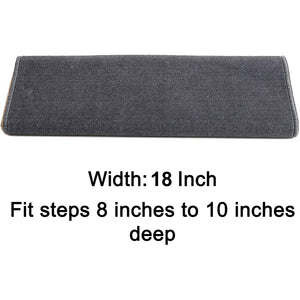 RV Step Covers Wrap Around Camper RV Step Rug Step Carpet,18 Inch Width,Gray