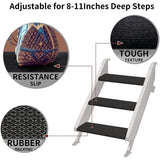 RV Step Covers,Wrap Around Camper Stair Rug,Trailer Step Carpet,23Inch Wide, Charcoal