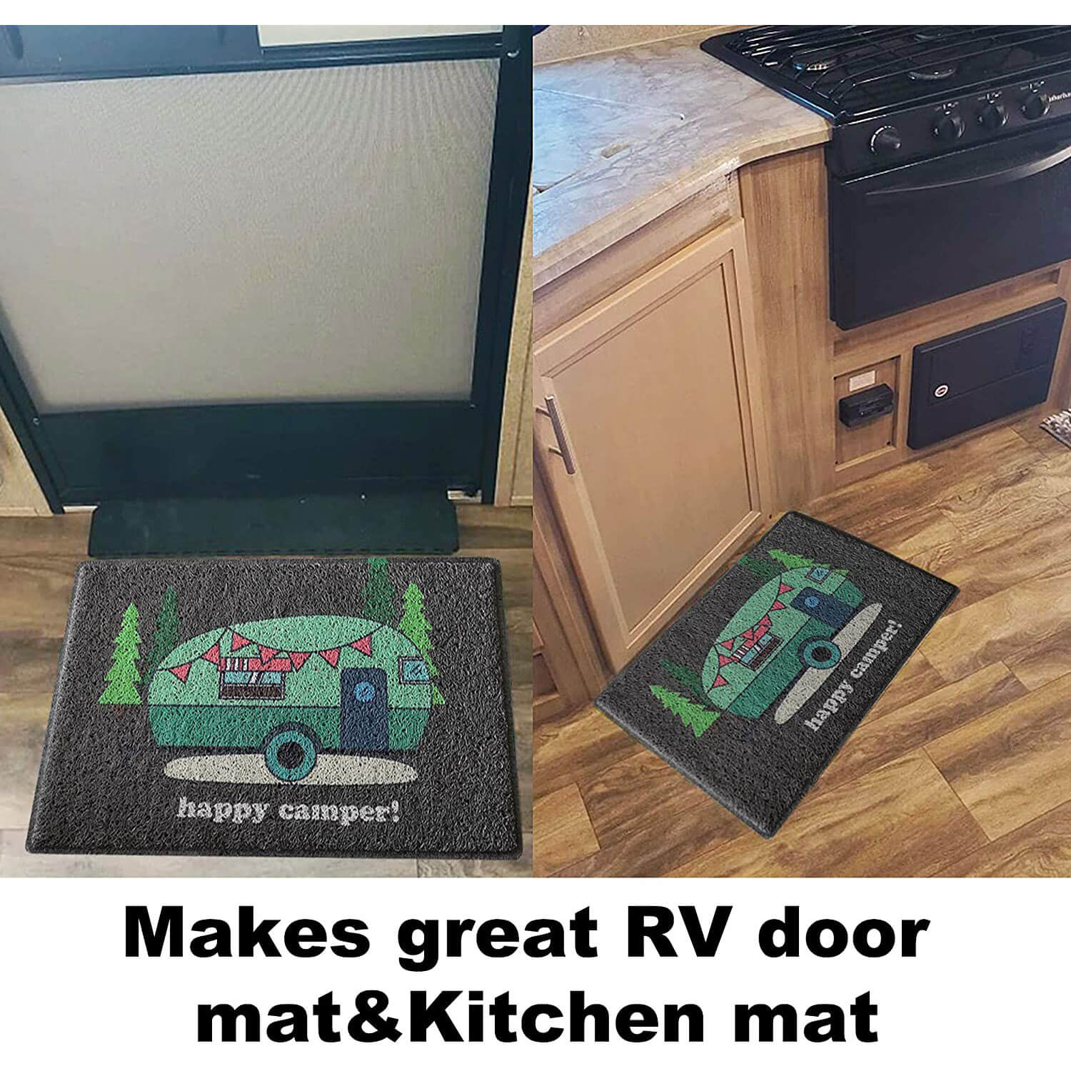 comfoyar Camper RV Door Mat, Let's Go on an Adventure Floor Mats, Welcome  Mat with Rubber Backing for Shoe Scraper, Non Slip, Easy to Clean Floor Mat