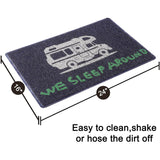 Happy Camper Funny Door Mat Rug Welcome Mat for Front Door, RV Camper Door Mat Outdoor