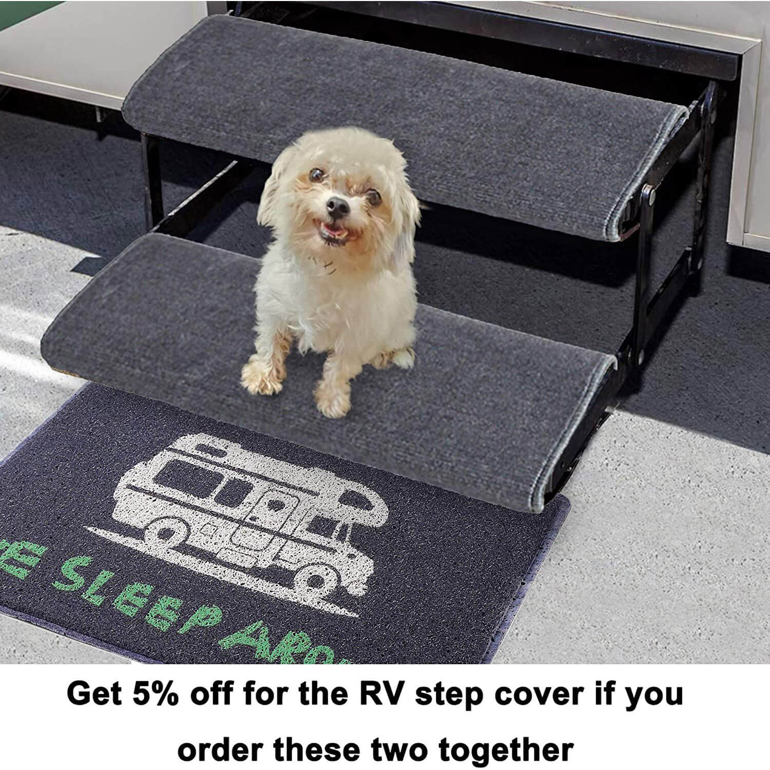 Happy Camper Funny Door Mat Rug Welcome Mat for Front Door, RV