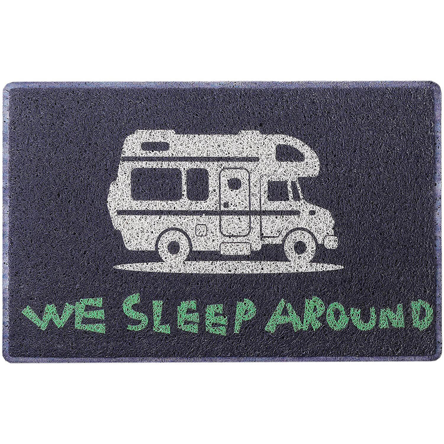 Happy Camper Funny Door Mat Rug Welcome Mat for Front Door, RV