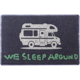Happy Camper Funny Door Mat Rug Welcome Mat for Front Door, RV Camper Door Mat Outdoor