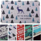 Happy Camper Funny Door Mat Rug Welcome Mat for Front Door, RV Camper Door Mat Outdoor