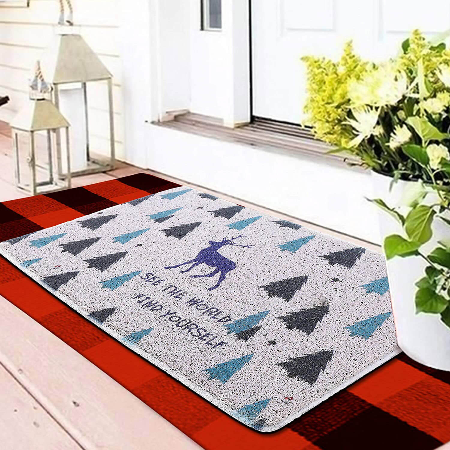 Funny Welcome Mat Personalized Doormat Happy Camper Welcome Doormat Camper  Door