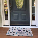 Happy Camper Funny Door Mat Rug Welcome Mat for Front Door, RV Camper Door Mat Outdoor