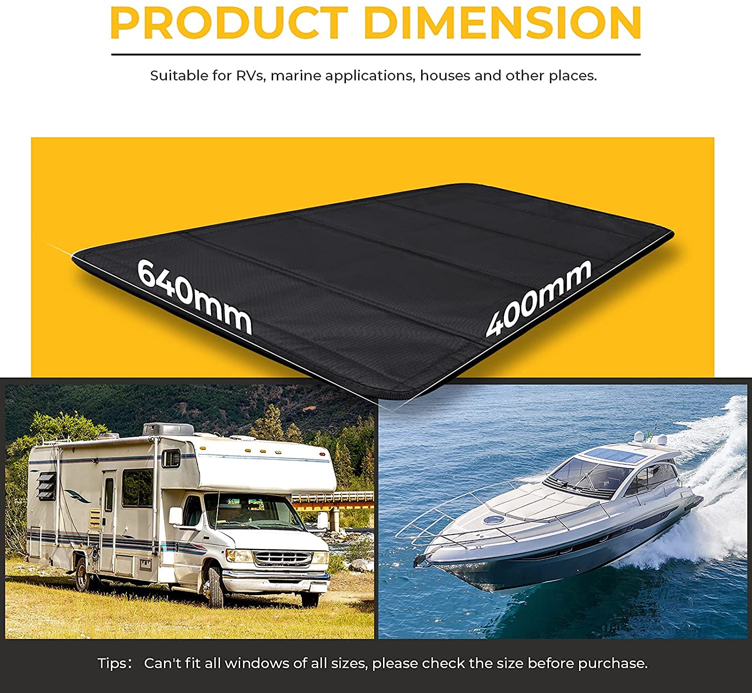 funomo RV Door Window Shade, Foldable Magnet RV Blackout Window Cover, UV  Rays Protection Camper Trailer Window Cover, Waterproof Thickened Oxford  and