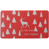 Happy Camper Funny Door Mat Rug Welcome Mat for Front Door, RV Camper Door Mat Outdoor