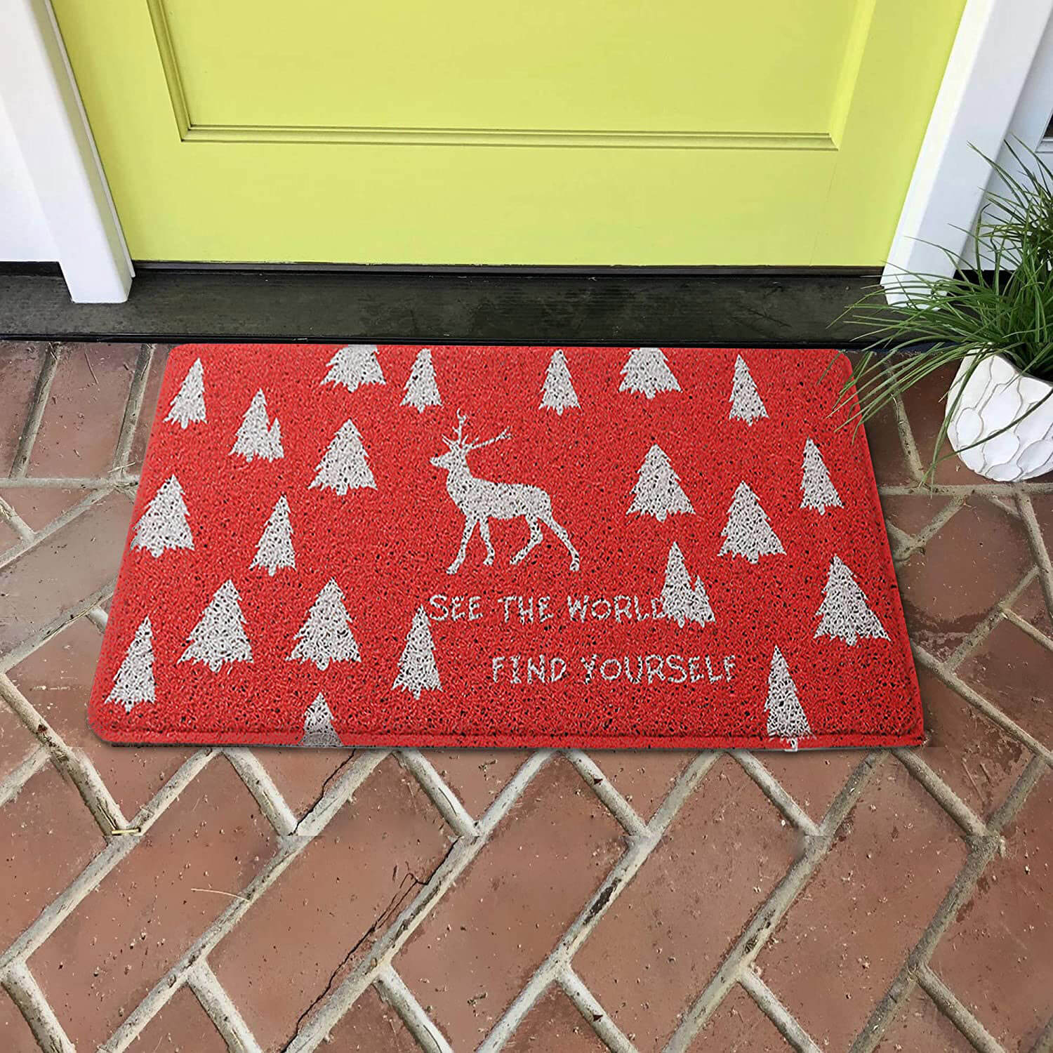 Home is Where You Park It RV Doormat Flocked Coir Door Mat 