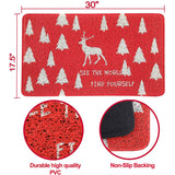 Happy Camper Funny Door Mat Rug Welcome Mat for Front Door, RV Camper Door Mat Outdoor