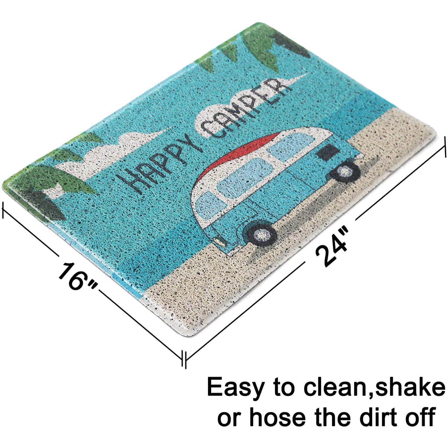 Happy Camper Funny Door Mat Rug Welcome Mat for Front Door, RV Camper – RV  murt