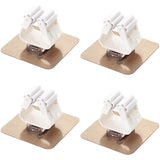 4 PCS Broom Holder Wall Mount for Camper, Tool Organizer for Trailer, RV Space Saver,Home Organization and Garage Organizer for Rake, Tool Storage