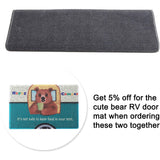 RV Step Covers Wrap Around Camper RV Step Rug Step Carpet,18 Inch Width,Gray