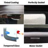 RV Murts Replacement RV Windows, 24"W x 15"H DOT Certification Qualified Horizontal Slide RV Windows,1-3/4’’ Wall Thickness w/Trim Ring